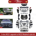 Sclass W221 upgrade to W222 Maybach style bodykit